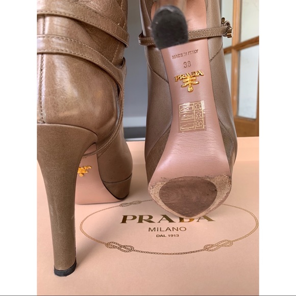 BARELY WORN - Prada Vitello Shine Giunco Boots - Picture 5 of 5